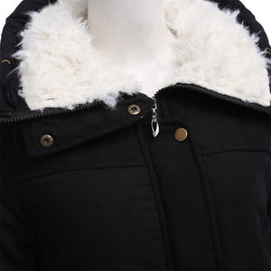 ACE SHOCK Women's Plus Size Winter Coats Faux Fur Lined Quilted Jackets Fashion Winter Parka