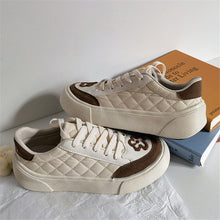 Load image into Gallery viewer, ACE SHOCK Women&#39;s Cute Sneakers with Flower Lace-up Flat Platform Walking Shoes
