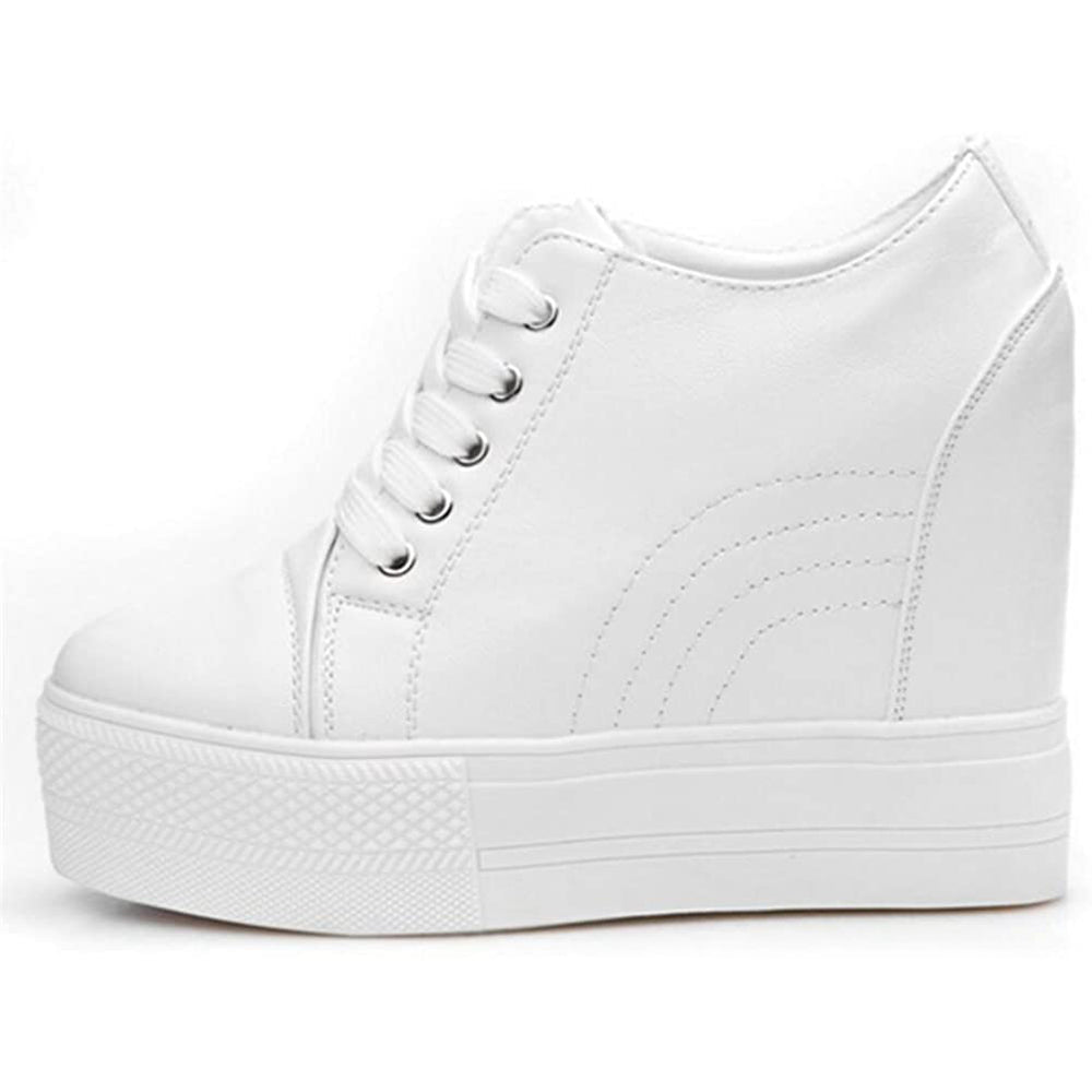 ACE SHOCK Women's Platform Sneakers with Hidden Heel Fashion Wedge Bride Wedding Shoes