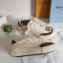 Load image into Gallery viewer, ACE SHOCK Women&#39;s Cute Sneakers with Flower Lace-up Flat Platform Walking Shoes