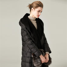 Load image into Gallery viewer, Women&#39;s 90% White Duck Down Long Puffer Coat with Hood