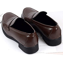 Load image into Gallery viewer, ACE SHOCK Women&#39;s Loafers Chunky Heel Mary Janes Slip on Uniform Dress Shoes JK Lolita Shoes