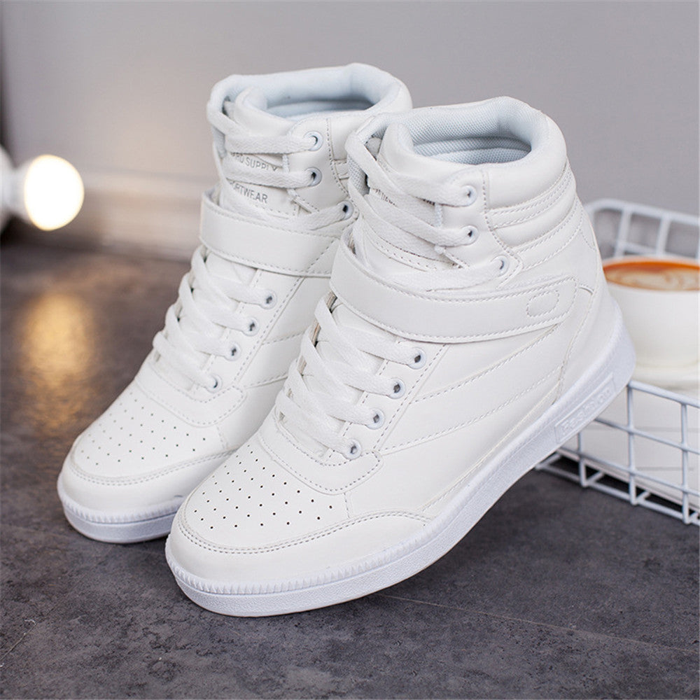 ACE SHOCK Hidden Heeled Sneakers for Women Fashion High Top Wedge Walking Shoes