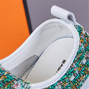ACE SHOCK Women's Platform Sneakers with Hidden Heel Lace-up Fashion Walking Shoes
