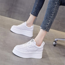 Load image into Gallery viewer, ACE SHOCK Women&#39;s Platform Sneakers with Hidden Heel Fashion Leather Wedge Walking Shoes