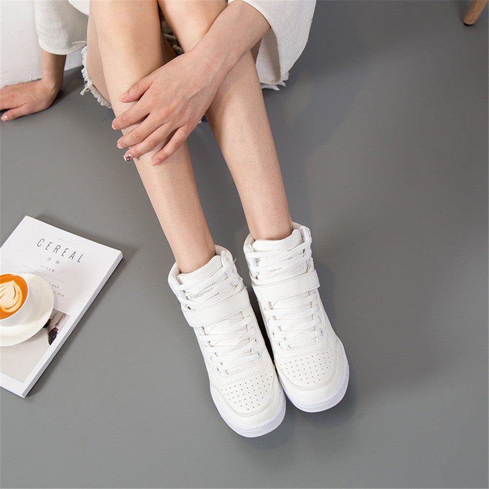 ACE SHOCK Hidden Heeled Sneakers for Women Fashion High Top Wedge Walking Shoes