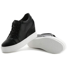 Load image into Gallery viewer, ACE SHOCK Women&#39;s Platform Sneakers with Hidden Heel Fashion Lace-up Wedge Bride Wedding Shoes