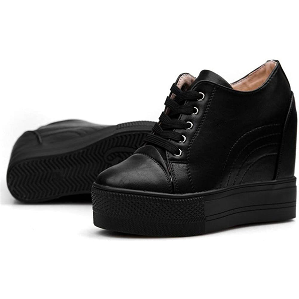 ACE SHOCK Women's Platform Sneakers with Hidden Heel Fashion Wedge Bride Wedding Shoes