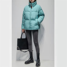 Load image into Gallery viewer, Women&#39;s Relaxed Puffer Jacket 90% White Goose Down Coat