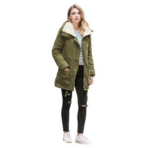 ACE SHOCK Women's Plus Size Winter Coats Faux Fur Lined Quilted Jackets Fashion Winter Parka