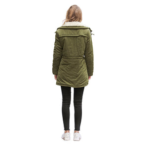 ACE SHOCK Women's Plus Size Winter Coats Faux Fur Lined Quilted Jackets Fashion Winter Parka