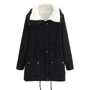 ACE SHOCK Women's Plus Size Winter Coats Faux Fur Lined Quilted Jackets Fashion Winter Parka