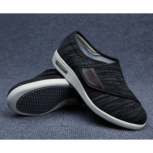 ACE SHOCK Women's Loafer Shoes Wide Width Adjustable Strap Sneakers for Elderly Plantar Fasciitis Swollen Feet