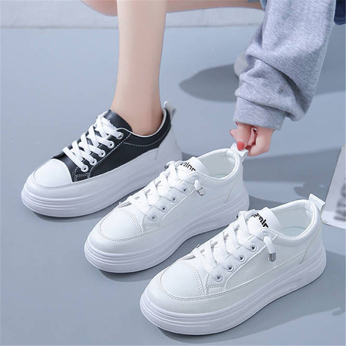 ACE SHOCK Women's Platform Sneakers Lace up Fashion Casual Walking Shoes