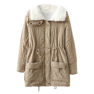 ACE SHOCK Women's Plus Size Winter Coats Faux Fur Lined Quilted Jackets Fashion Winter Parka