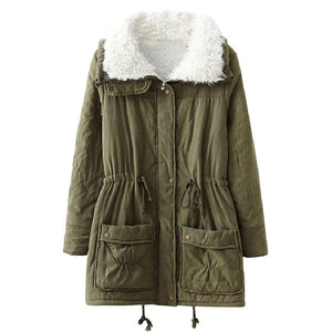 ACE SHOCK Women's Plus Size Winter Coats Faux Fur Lined Quilted Jackets Fashion Winter Parka