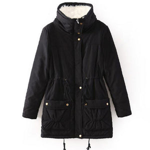 ACE SHOCK Women's Plus Size Winter Coats Faux Fur Lined Quilted Jackets Fashion Winter Parka