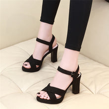 Load image into Gallery viewer, Heeled Sandals for Women Fashion Dressy Shoes Criss Cross Ankle Strap Peep Toe Wedge Summer Pumps