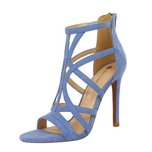 Load image into Gallery viewer, Sexy Heeled Sandals for Women 2021 Fashion Peep Toe Stiletto High Heels Wedge Gladiator Dressy Shoes