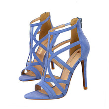 Load image into Gallery viewer, Sexy Heeled Sandals for Women 2021 Fashion Peep Toe Stiletto High Heels Wedge Gladiator Dressy Shoes