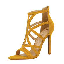 Load image into Gallery viewer, Sexy Heeled Sandals for Women 2021 Fashion Peep Toe Stiletto High Heels Wedge Gladiator Dressy Shoes
