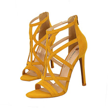 Load image into Gallery viewer, Sexy Heeled Sandals for Women 2021 Fashion Peep Toe Stiletto High Heels Wedge Gladiator Dressy Shoes