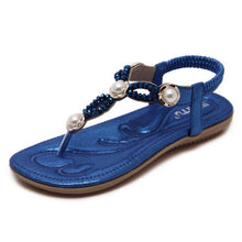 Load image into Gallery viewer, Women Jeweled Thong Sandals Flat Beaded Flip Flops Fashion Summer Beach Shoes