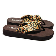 Load image into Gallery viewer, Wedge Flip Flops for Women 2021 Fashion Satin Mid-heel Slide Sandals Platform Thong Slippers