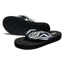 Load image into Gallery viewer, Wedge Flip Flops for Women 2021 Fashion Satin Mid-heel Slide Sandals Platform Thong Slippers