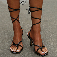 Load image into Gallery viewer, Wedge Gladiator Sandals for Women 2021 Fashion Square Toe High Heel Dressy Stiletto Shoes