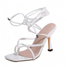 Load image into Gallery viewer, Wedge Gladiator Sandals for Women 2021 Fashion Square Toe High Heel Dressy Stiletto Shoes