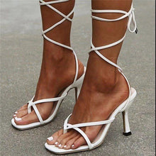 Load image into Gallery viewer, Wedge Gladiator Sandals for Women 2021 Fashion Square Toe High Heel Dressy Stiletto Shoes