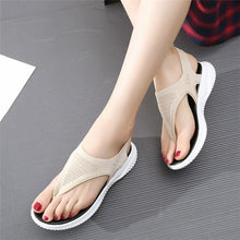 Load image into Gallery viewer, Platform Thong Sandals for Women 2021 Lightweight Soft Soled Flip Flops Slip on Beach Shoes
