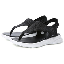 Load image into Gallery viewer, Platform Thong Sandals for Women 2021 Lightweight Soft Soled Flip Flops Slip on Beach Shoes