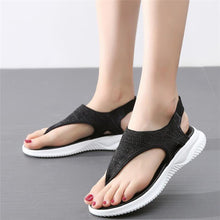 Load image into Gallery viewer, Platform Thong Sandals for Women 2021 Lightweight Soft Soled Flip Flops Slip on Beach Shoes