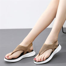 Load image into Gallery viewer, Platform Thong Sandals for Women 2021 Lightweight Soft Soled Flip Flops Slip on Beach Shoes