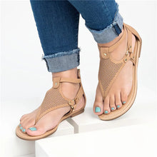 Load image into Gallery viewer, Women Thong Sandals Flat Summer Dressy Gladiator Shoes