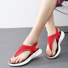 Load image into Gallery viewer, Platform Thong Sandals for Women 2021 Lightweight Soft Soled Flip Flops Slip on Beach Shoes