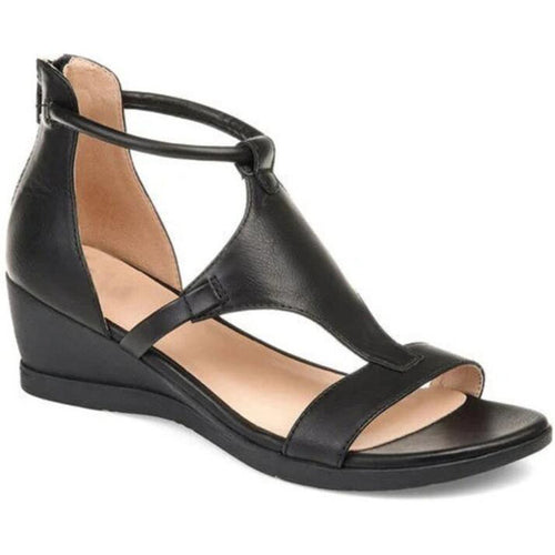 Classic Wedge Sandals for Women 2021 High Heel Ankle Strap Summer Dressy Shoes