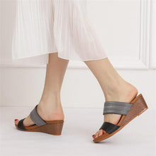 Load image into Gallery viewer, Wedge Slide Sandals for Women 2021 Fashion Outdoor Platform Gladiator Dressy Shoes with Medium Heel
