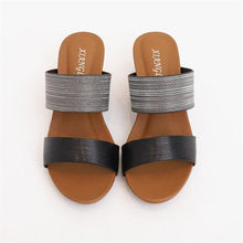 Load image into Gallery viewer, Wedge Slide Sandals for Women 2021 Fashion Outdoor Platform Gladiator Dressy Shoes with Medium Heel