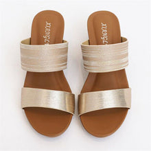 Load image into Gallery viewer, Wedge Slide Sandals for Women 2021 Fashion Outdoor Platform Gladiator Dressy Shoes with Medium Heel