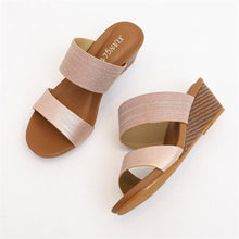 Load image into Gallery viewer, Wedge Slide Sandals for Women 2021 Fashion Outdoor Platform Gladiator Dressy Shoes with Medium Heel